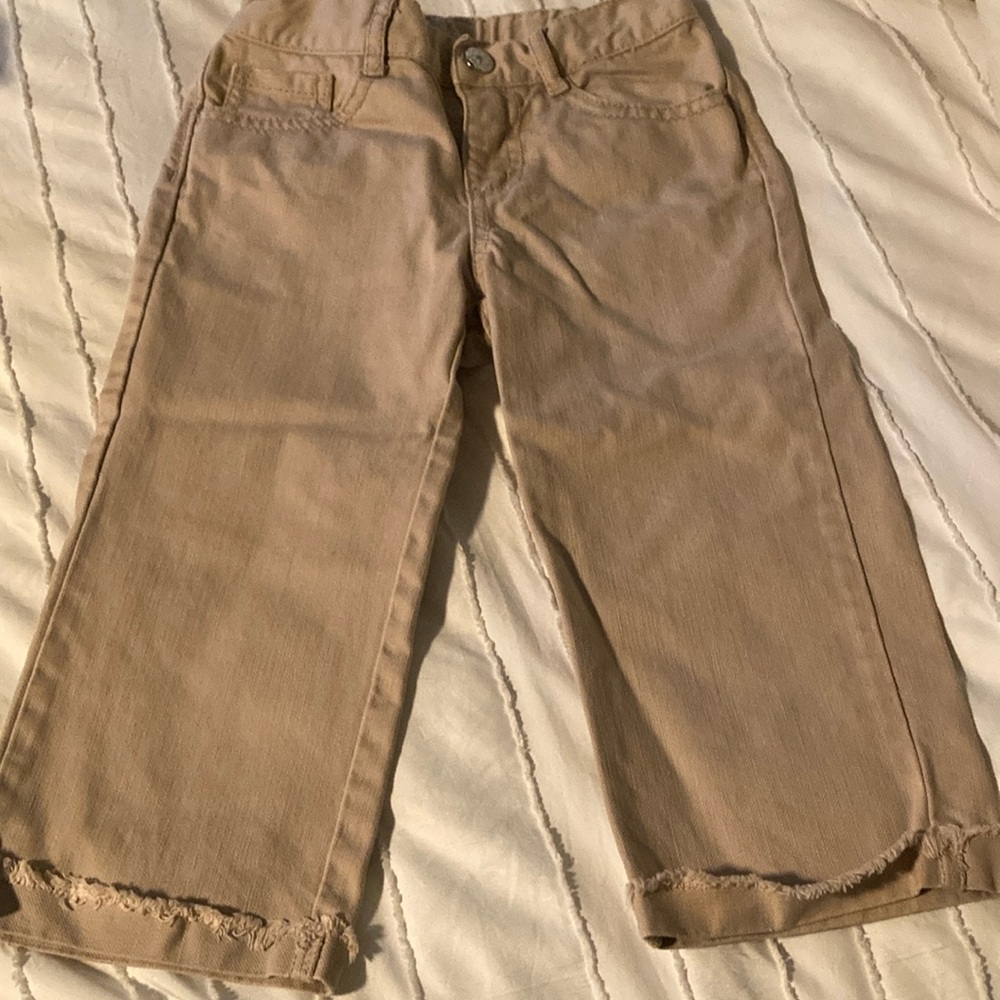Gymboree Cream Casual Cropped 
 Jeans for Kids